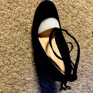 Faux Suede Ankle Strap Court Wedges-black size 8/40